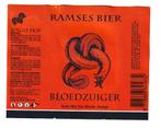 Bieretiket Ramses Bier  BLOEDZUIGER, Ophalen of Verzenden, Gebruikt, Overige typen, Overige merken