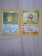 Pokemon  Kangashkan 5/64 en hitmonchan 7/102, Ophalen of Verzenden, Zo goed als nieuw, Meerdere kaarten, Foil