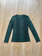 Longsleeve van Mesh groen panterprint look, Kleding | Dames, T-shirts, Nieuw, Ichi, Groen, Maat 38/40 (M)