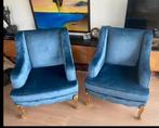 2 velours stoelen antonio loureiro mendes nieuwstaat, Huis en Inrichting, Overige materialen, 75 tot 100 cm, Ophalen of Verzenden