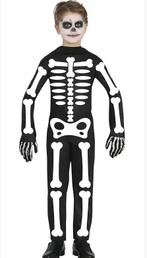 Skeleton costume - halloween costume for kids - 130 cm, Ophalen of Verzenden, Zo goed als nieuw, Jongen of Meisje