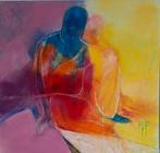Abstract Schilderij - Acryl op Paneel - 60x60cm, Ophalen of Verzenden