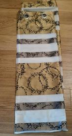 Mooie Gordijnen met ring - Goud/Wit Gestreept, Ophalen of Verzenden, Zo goed als nieuw, Wit, 200 cm of meer