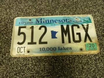 Kentekenplaat Licenseplate Minnesota No. 1 USA beschikbaar voor biedingen