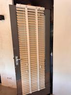Houten jaloezieën wit met ladderband, Ophalen, 200 cm of meer, Wit, 50 tot 100 cm