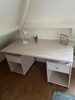 Bureau Lifetime whitewash, Ophalen, Met wielen, Gebruikt, Bureau