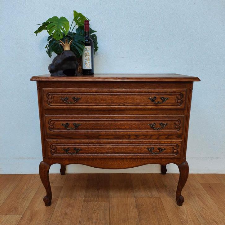 Vintage Queen Ann ladekast commode dressoir ladekastje 404, Huis en Inrichting, Kasten | Ladekasten, Gebruikt, Minder dan 100 cm