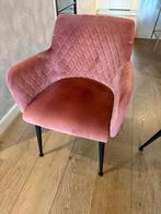 Eetkamerstoel velvet fluweel rose, Ophalen, Zo goed als nieuw, Overige kleuren, Vier