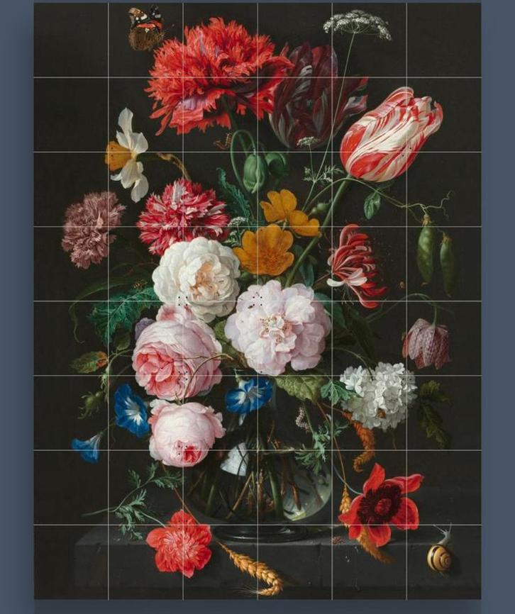 IXXI 120 x 160 cm Jan Davidsz. De Heem Stilleven met bloemen, Huis en Inrichting, Woonaccessoires | Wanddecoraties, Zo goed als nieuw