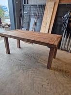 Robuuste massieve teak houten Eettafel, Ophalen, Gebruikt, 50 tot 100 cm, 150 tot 200 cm