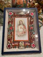 Oude Relikwie met Afbeelding van Jezus, Antiek en Kunst, Antiek | Religie, Ophalen of Verzenden