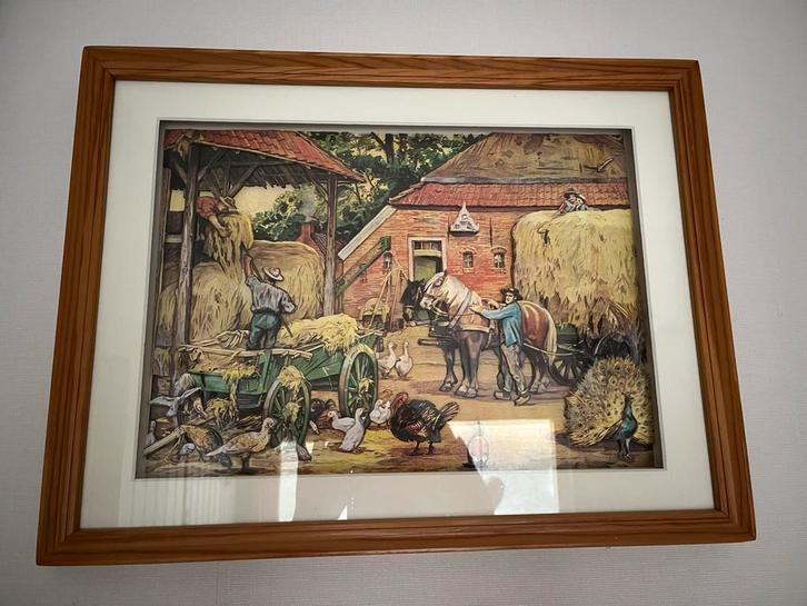 3D Schilderij Hooivracht Boerderij, Antiek en Kunst, Kunst | Schilderijen | Klassiek, Ophalen of Verzenden