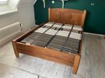 Houten bed (210/147) + lattenbodem + matras (Ikea, 200x140), Ophalen, Gebruikt, 210 cm, Tweepersoons
