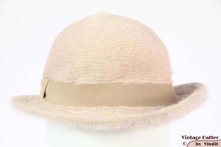 Vintage Dameshoed Kangol zacht roze angora 55,5 = S, Kleding | Dames, Hoeden en Petten, Gedragen, Hoed, 55 cm (S, 6⅞ inch) of minder
