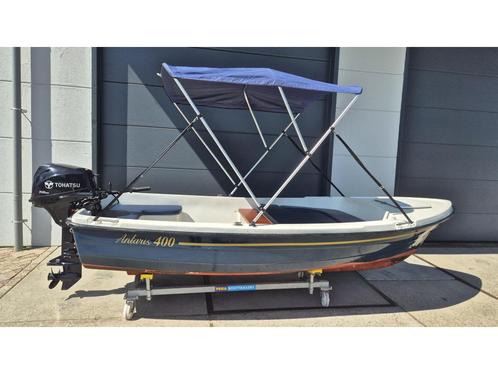 Antaris 400 met 9.9 injectie en kussens en Biminitop, Watersport en Boten, Sloepen, Gebruikt, Tot 10 pk, 3 tot 6 meter, Buitenboordmotor