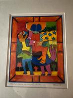 Clemens Briels Litho - "Where do we meat the cows tonight?", Antiek en Kunst, Kunst | Litho's en Zeefdrukken, Ophalen of Verzenden