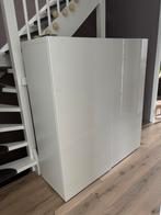 Witte kast met hoogglans deuren + nieuwe handgreep, Huis en Inrichting, Kasten | Kledingkasten, Ophalen, Met plank(en), Gebruikt