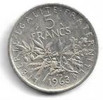 Frankrijk 5 Franc 1963, Postzegels en Munten, Munten | Europa | Niet-Euromunten, Verzenden, Frankrijk, Zilver