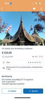 PAS OP FRAUDEUR kaartjes Efteling ene Dilan Breda, Tickets en Kaartjes, Drie personen of meer