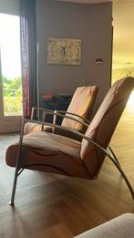 Twee elegante fauteuils, design Harvink, Ophalen, Gebruikt, Twee, Bruin