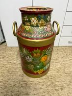 Melkvat  beschildert melkbus 56 cm hoog met deksel, Antiek en Kunst, Ophalen of Verzenden