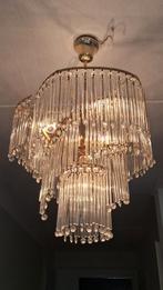 Vintage jaren 80 hanglamp met glazen staafjes., Ophalen of Verzenden, Zo goed als nieuw