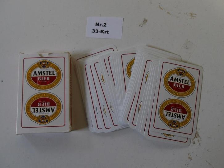 Amstel speelkaarten (nr.2)  ( 33-krt, Verzamelen, Biermerken, Nieuw, Overige typen, Amstel, Ophalen of Verzenden