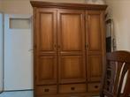 Eiken 3deurs kast, Huis en Inrichting, Kasten | Kledingkasten, Ophalen, 100 tot 150 cm, Met hangruimte, 200 cm of meer