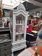 Mooie witte barok vitrine kast, Huis en Inrichting, Kasten | Buffetkasten, Ophalen, 50 tot 100 cm, Zo goed als nieuw, Minder dan 100 cm