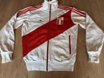adidas originals peru retro trainingsjack wit/rood maat l, Ophalen of Verzenden, Zo goed als nieuw, Wit