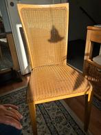 6 Loom eetkamerstoelen met kussens, Ophalen, Gebruikt, Bruin, Riet of Rotan