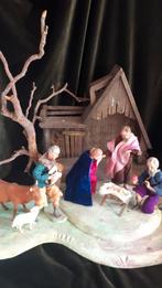Kerststal antiek handgesneden beelden, Antiek en Kunst, Ophalen of Verzenden