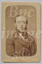 cdv man ringbaar Leiden 1870's, Gebruikt, Verzenden, Foto, Voor 1940
