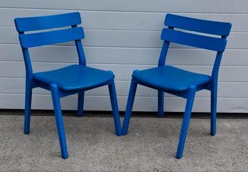 48 x Design stoelen blauw cafestoelen horeca bistro terras beschikbaar voor biedingen