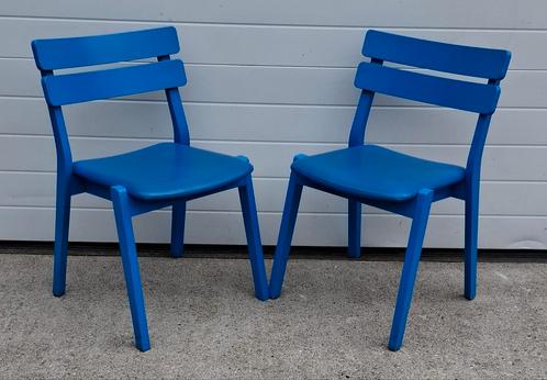 48 x Design stoelen blauw cafestoelen horeca bistro terras, Huis en Inrichting, Stoelen, Zo goed als nieuw, Vijf, Zes of meer stoelen