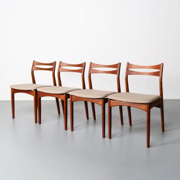 Vintage Deense eetkamerstoelen (Sven Ellekaer), set van 4 beschikbaar voor biedingen
