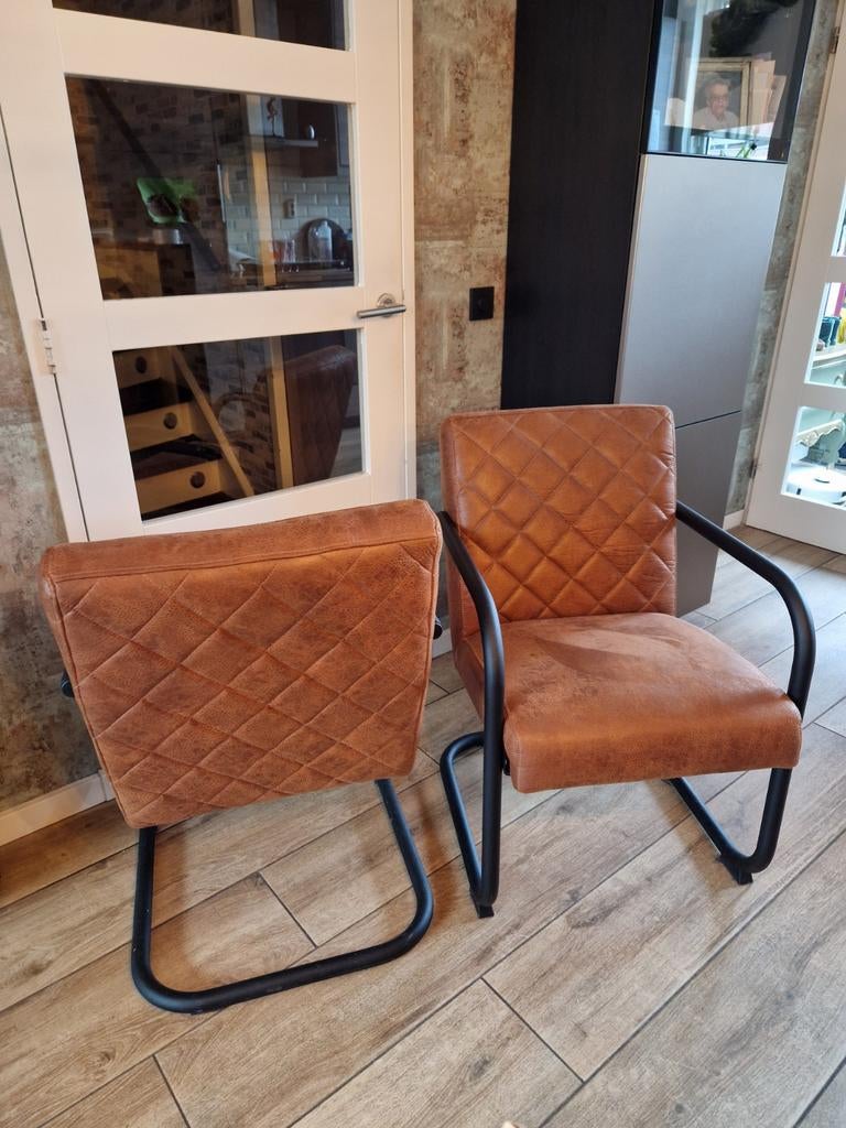 Stijlvolle eetkamerstoelen - set van 2, Minder dan 50 cm, Gebruikt, Minder dan 75 cm, Ophalen of Verzenden