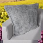 Unique living Babet kussenhoes grijs 45x45cm, Huis en Inrichting, Woonaccessoires | Kussens, Verzenden, Nieuw, Grijs, Vierkant