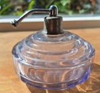 Art Deco glazen parfumverstuiver, lila/paars, Ophalen of Verzenden