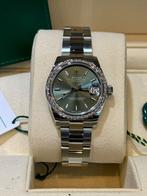 Rolex datejust 31mm green mint new 2024 diamond bezel, Ophalen, Staal, Polshorloge, Nieuw