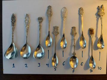 Diverse verzilverde (thee) lepeltjes zie foto's beschikbaar voor biedingen