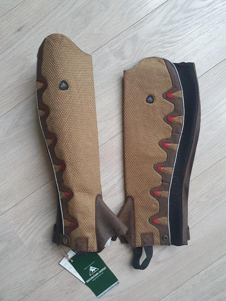 Mini chaps mountain horse bruin, S, Dieren en Toebehoren, Paardrijkleding, Nieuw, Schoeisel, Overige soorten, Ophalen of Verzenden