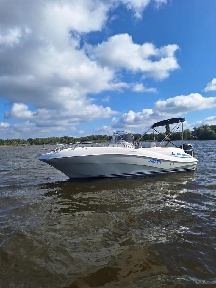 Quicksilver Polyester boten Commander 635 boeg en hekschroef, Watersport en Boten, Vis- en Consoleboten, Gebruikt, 70 pk of meer
