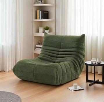 Hele lekkere poef/loungestoel teddy groen beschikbaar voor biedingen