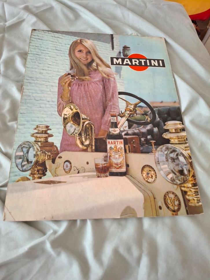 Vintage Martini Reclame Plaat, Antiek en Kunst, Antiek | Overige Antiek, Ophalen of Verzenden