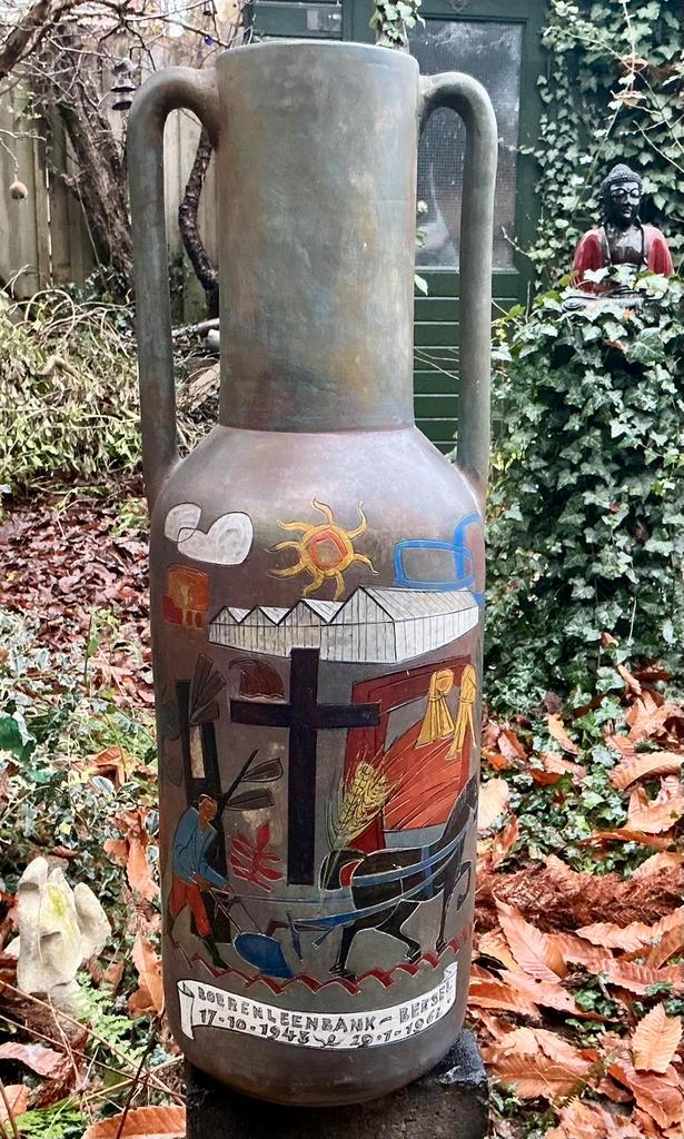 Grote vaas boerenleenbank Beesel., Antiek en Kunst, Antiek | Keramiek en Aardewerk, Ophalen