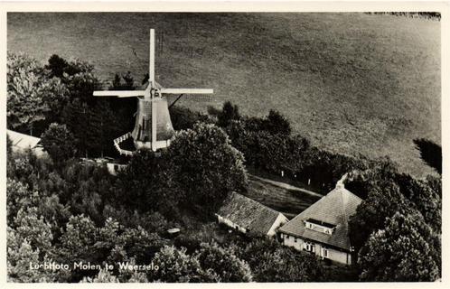 Luchtfoto Molen te Weerselo - ongelopen, Verzamelen, Ansichtkaarten | Nederland, Ongelopen, Utrecht, 1940 tot 1960, Ophalen of Verzenden