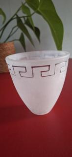 Glazen lampenkapje, Gebruikt, Wit, Rond, Ophalen of Verzenden