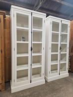 Prachtige set witte vitrinekasten / buffetkasten, Ophalen, Zo goed als nieuw
