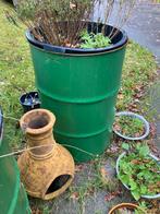 Olievat (decoratief) (4 stuks), Tuin en Terras, Regentonnen, 150 liter of meer, Ophalen, Gebruikt, Metaal